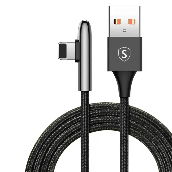 SiGN USB till Lightning Gaming Kabel, 2m, 2.4A, - Svart