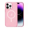 iPhone 14 Pro Mobilskal Glitter Magsafe - Rosa