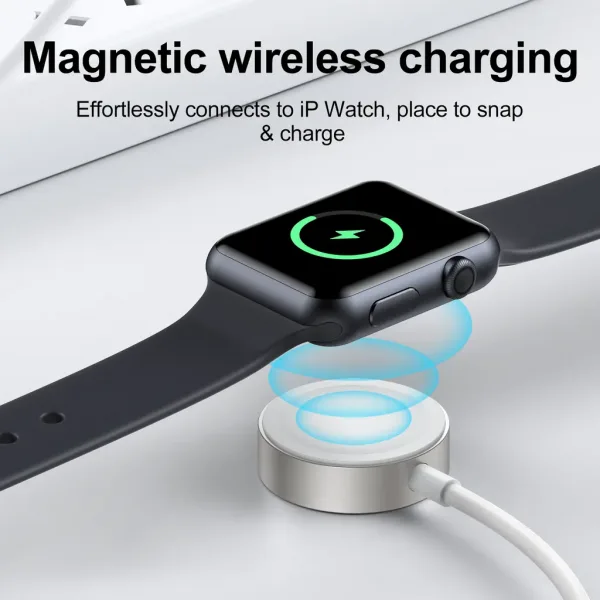 SiGN Magnetisk USB-C Laddare för Apple Watch, 2.5W, 1.2m - Vit - Bild 2