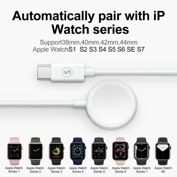 SiGN Magnetisk USB-C Laddare för Apple Watch, 2.5W, 1.2m - Vit - Bild 3