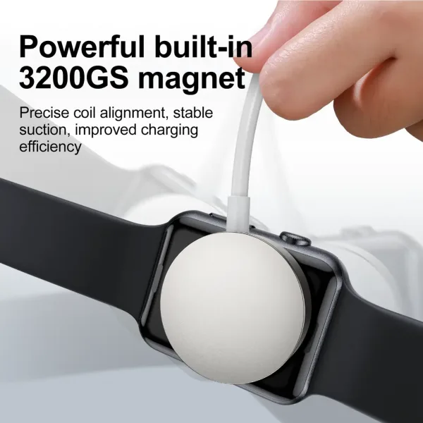 SiGN Magnetisk USB-C Laddare för Apple Watch, 2.5W, 1.2m - Vit - Bild 5