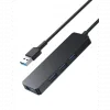 SiGN USB-A Hubb, 4xUSB-A 3.0 - Svart