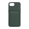 iPhone 16e Mobilskal Silikon med Korthållare - Grön - Bild 2