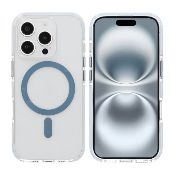iPhone 16 Pro Max Mobilskal Magnet Dubbelskydd - Blå