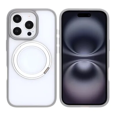 iPhone 16 Pro Max Mobilskal med Magsafe Stativ - Grå