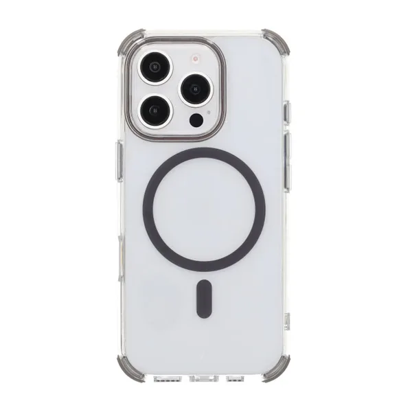 iPhone 16 Pro Max Rvelon Mobilskal Magnet med Kantskydd - Grå - Bild 3