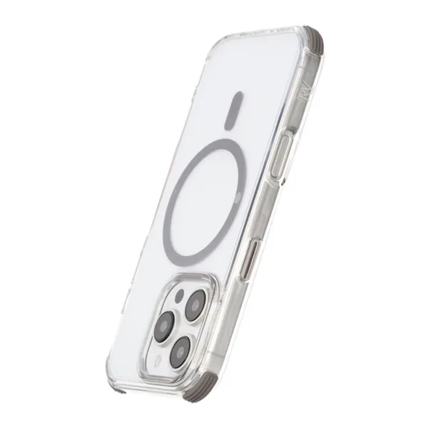 iPhone 16 Pro Max Rvelon Mobilskal Magnet med Kantskydd - Grå - Bild 4