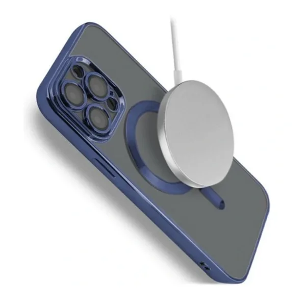Luxury Mobilskal med Magsafe iPhone 15 Pro - Mörkblå - Bild 5