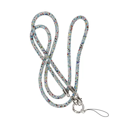 Mobilband Halsband 120cm - Mörkgrå glitter