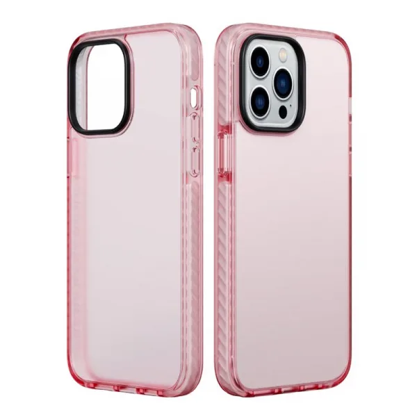 Phone 15 Pro Stöttåligt TPU Mobilskal - Rosa