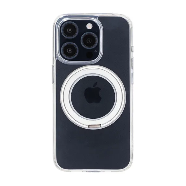 iPhone 15 Pro Mobilskal med Magsafe Stativ - Transparent - Bild 3