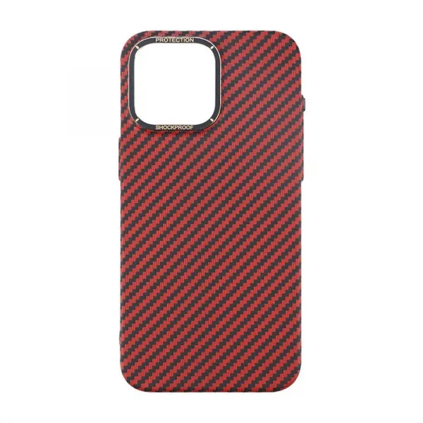 iPhone 15 Pro Max Mobilskal i Kolfiber - Röd - Bild 3