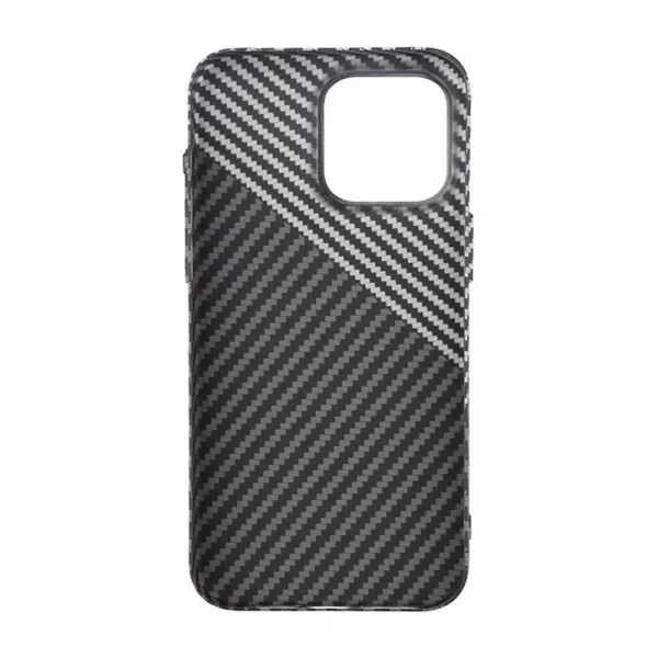 iPhone 15 Pro Max Mobilskal i Kolfiber - Svart/Vit - Bild 4