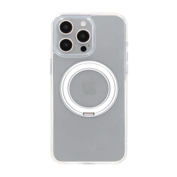iPhone 15 Pro Max Mobilskal med Magsafe Stativ - Transparent - Bild 3