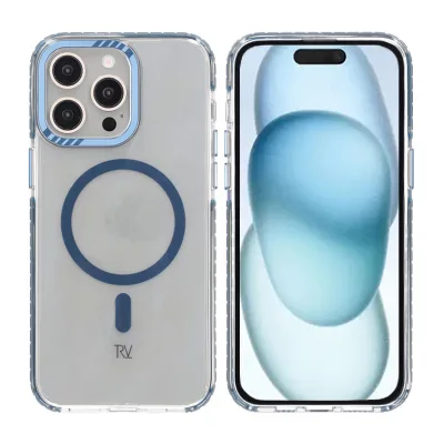 iPhone 15 Pro Max Rvelon Mobilskal Magnet Förstärkt - Blå