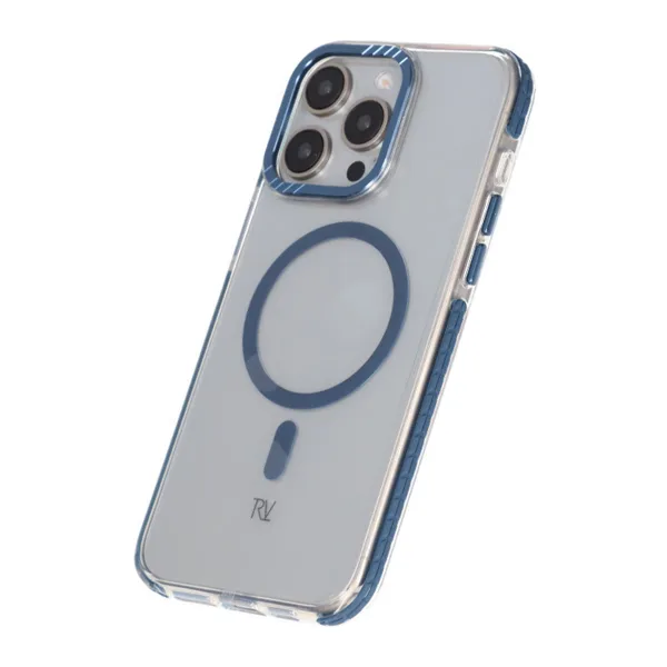 iPhone 15 Pro Max Rvelon Mobilskal Magnet Förstärkt - Blå - Bild 4
