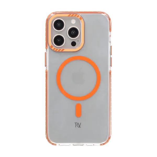 iPhone 15 Pro Max Rvelon Mobilskal Magnet Förstärkt - Orange - Bild 3