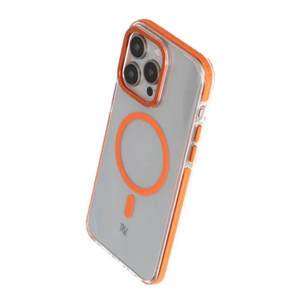iPhone 15 Pro Max Rvelon Mobilskal Magnet Förstärkt - Orange - Bild 5