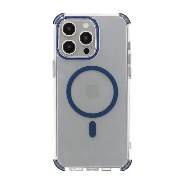 iPhone 15 Pro Max Rvelon Mobilskal Magnet med Kantskydd - Blå - Bild 3