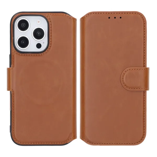 iPhone 16 Pro Plånboksfodral Rvelon - Brun