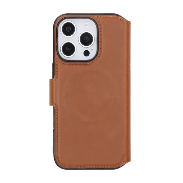 iPhone 16 Pro Plånboksfodral Rvelon - Brun - Bild 3