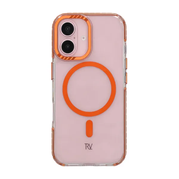 iPhone 16 Rvelon Mobilskal Magnet Förstärkt - Orange - Bild 3