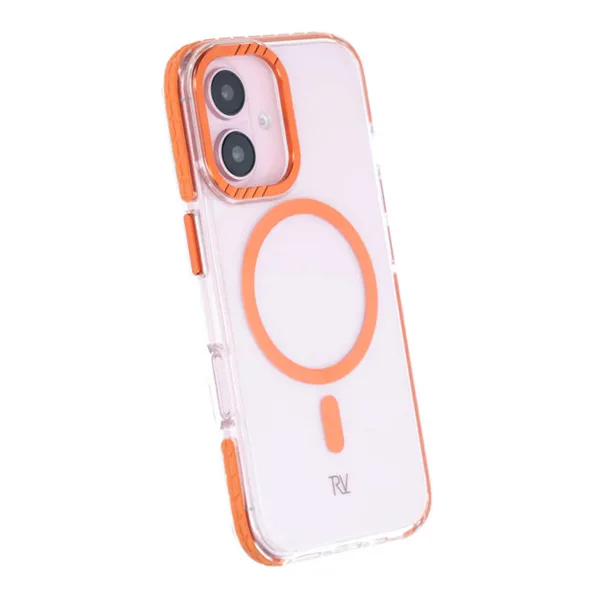 iPhone 16 Rvelon Mobilskal Magnet Förstärkt - Orange - Bild 5
