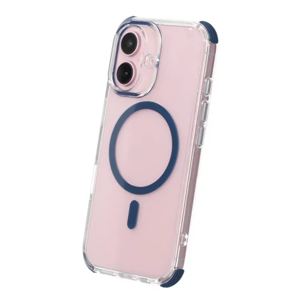 iPhone 16 Rvelon Mobilskal Magnet med Kantskydd - Blå - Bild 4
