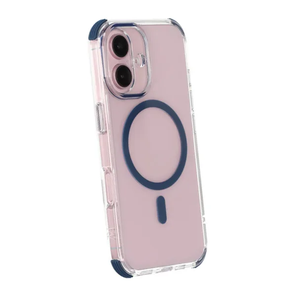 iPhone 16 Rvelon Mobilskal Magnet med Kantskydd - Blå - Bild 5