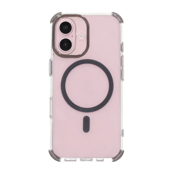 iPhone 16 Rvelon Mobilskal Magnet med Kantskydd - Grå - Bild 3