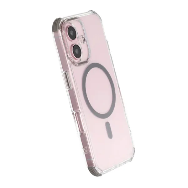 iPhone 16 Rvelon Mobilskal Magnet med Kantskydd - Grå - Bild 4