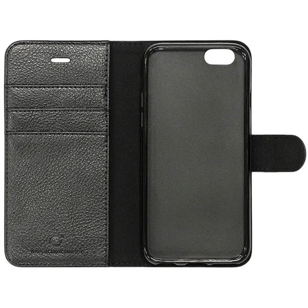 iPhone 6/6S Plånboksfodral Läder med Stativ - Svart - Bild 2