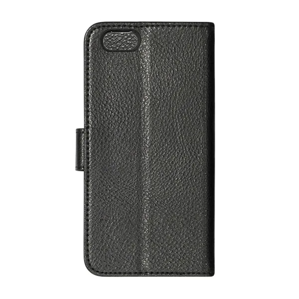 iPhone 6/6S Plånboksfodral Läder med Stativ - Svart - Bild 3