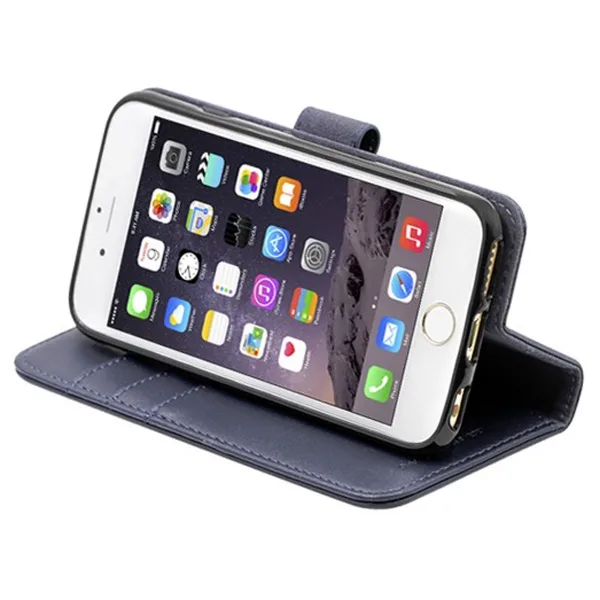 iPhone 6/6S Plånboksfodral Magnet Läder med Stativ - Mörkblå - Bild 3