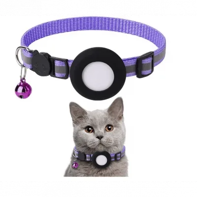 AirTag halsband för katt & hund - Lila