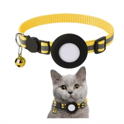 AirTag halsband för katt & hund - Gul