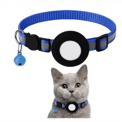AirTag halsband för katt & hund - Blå